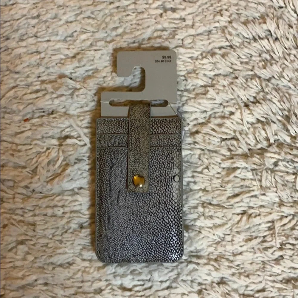 Black gray Snakeskin iPhone 5 card case